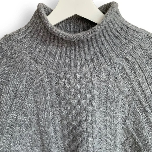 Alex Mill Camil Cable Knit Women's Gray Sweater - size M - Picture 2 of 7